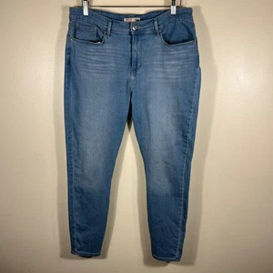 Jeans skinny Levi Strauss firmati vita media donna taglia 16S blu denim - Foto 1 di 8