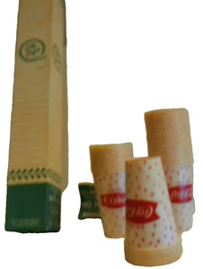 Coca Cola Lily Cups lote vintage 39 con caja original #1457 cera 14 oz - Imagen 1 de 9