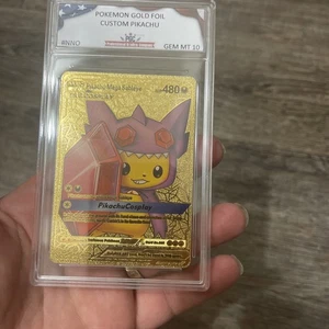 Pokémon Pikachu Mega Sableye Cosplay Gold Foil Fan Art Karte - Bild 1 von 15
