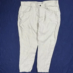 Pantalones Alex Crane 100 % lino botón mosca beige talla 38 para hombre - Imagen 1 de 6
