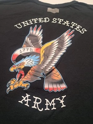 United States Army T Shirt Size XL Eagle 2 Sided Graphics Made In USA - Image 1 of 4
