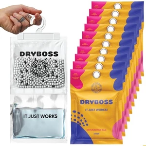 Pack 10 Sacchetti 2,3 KG Deumidificatore Assorbi Umidità Armadio Vestiti - Foto 1 di 9