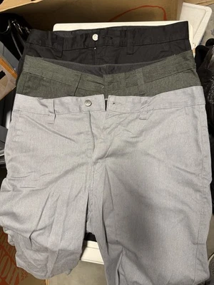 Volcom Stretch Shorts Vmonty Lot Of 3 Mens 33 Black/heather Charcoal/moonbeam - Image 1 of 4