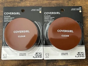 Covergirl Clean Pressed Powder 120 Creamy Natural Original Talc 2 Pack - Picture 1 of 3