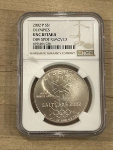 2002 P S $1 Olympics Obv Spot Removed NGC - Picture 1 of 2