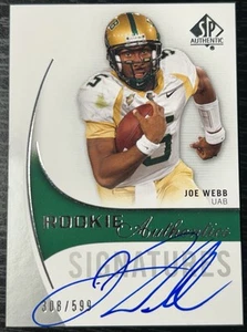 2010 SP Authentic Authentics Signatures /599 Joe Webb #157 Rookie Auto RC - Picture 1 of 1