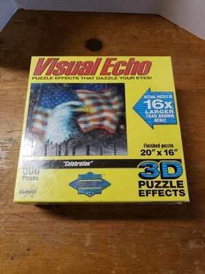 De colección 2004 Hobbico Visual Echo Celebration Eagle 500 PC 20"x16" efectos de rompecabezas 3D  Foto 1 de 4