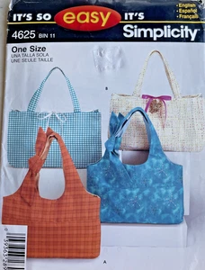 Sewing Pattern #4625 Bag Design Two Styles One Size Factory Fold - Picture 1 of 5