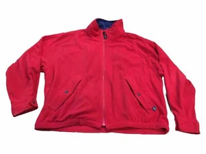 Sperry Top Sider Full Zip Red Fleece Unisex Sz XL Pockets Mesh lined EUC Sail - Picture 1 of 10