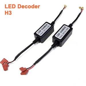 A1 2x LED Canbus Decoder H3 Anti Flicker Resistor Warning Canceller Capacitor - Picture 1 of 4