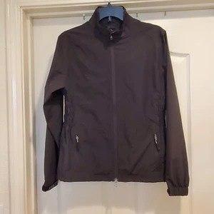 Zero Restriction Tour Series Black Windbreaker Jacket Womens Medium Full Zip EUC - Picture 1 of 8