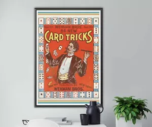 ¡PÓSTER de mago de trucos de cartas 1907! (hasta 24"" x 36") - Mágico - De colección - Mazo - Imagen 1 de 7