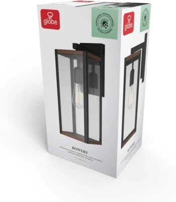 Globe Electric 44681 1-Light Outdoor Indoor Wall Sconce, Faux Wood (Sconce)  - Image 1 of 4