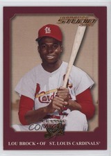2002 Donruss Studio Classic Studio /1000 Lou Brock #CS-20 HOF