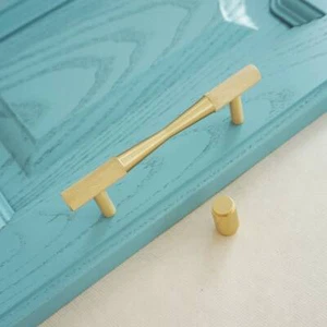 Brass Drawer Pulls Knobs Cupboard Handles Cabinet Knobs Pulls Modern Wardrobe - Picture 1 of 7