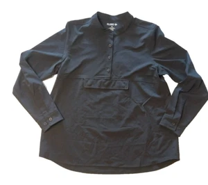 Reel Legends Damen-Angelhemd schwarz Ärmel 1/4-Knopf Größe Medium - Bild 1 von 3