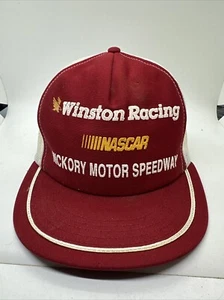Vintage Winston Racing NASCAR Hickory Speedway Mesh Snapback Trucker - Picture 1 of 10