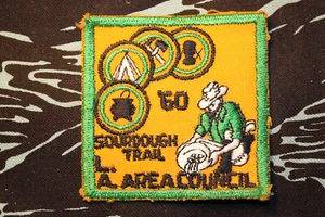 Rare 1960 BSA Boy Scout Los Angles Sourdough Trail Patch California Council - Picture 1 of 2