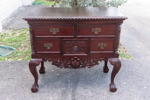 Chippendale Ball and Claw Feet Carved Server Buffet Bathroom Vanity 3464 Cover