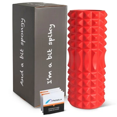 Medium Density Textured Foam Roller for Sports Exercise Massage 33cm with Guide - image 1 of 4