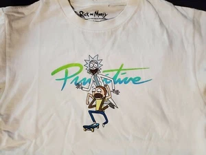 Primitive x Rick & Morty Skateboarding White T-Shirt Men’s Medium Adult Swim - Picture 1 of 5