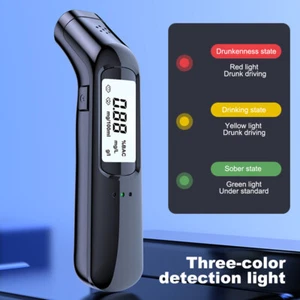 Digital LCD Police Breath Breathalyzer Test Alcohol Tester Analyzer Detector - Picture 1 of 22