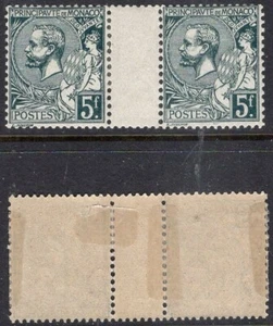 MONACO 1921 SCOTT 29 H Dachrinnenpaar über 100 Jahre alt !! Erstaunlich - Kostenloser Versand USA - Bild 1 von 1