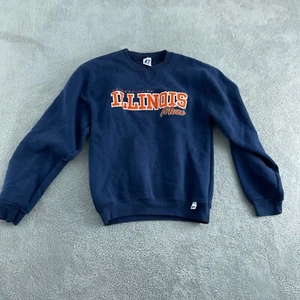 Russell Athletic University Of Illinois Mom Sweatshirt S Navy Cotton  5762 - Picture 1 of 9