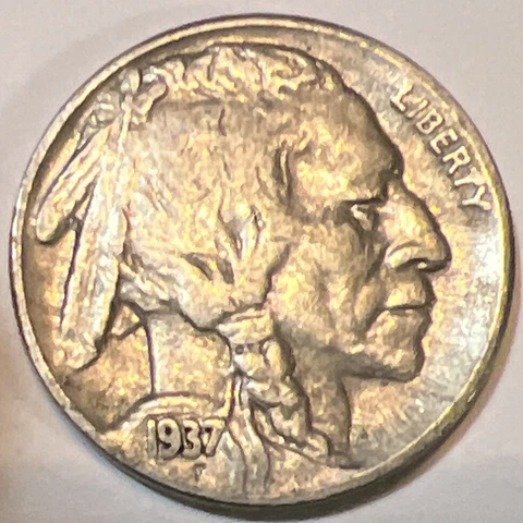 VF / XF 1937-S Buffalo Nickel San Francisco Mint USA 5c FULL HORN -BUY 2+ & SAVE Cover