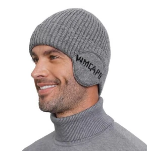 Fleece Line Beanie with EarflapWinter Knitted Hat for Men Women Stocking Caps... - Picture 1 of 6