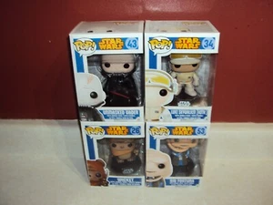 LOTE DE 4 BABERO VADER SIN MÁSCARA STAR WARS LUKE HOTH WICKET FORTUNA FUNKO POP CAJA AZUL - Imagen 1 de 4