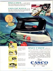 1950's Super Casco Steam And Dry Iron  Print Ad - Picture 1 of 2