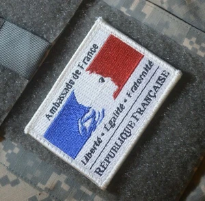 EMBASSY de FRANCE KABUL L'AMBASSADE FRANÇAISE Liberté Equalité Fraternité PATCH - Picture 1 of 6