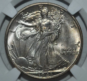1943 S Walking Liberty Half Dollar NGC MS64 - Picture 1 of 4