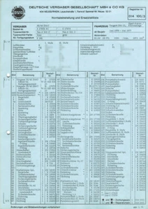 Datenblatt Einstelldaten Zenith 35/40 INAT Vergaser - Peugeot 504 GL / E17503 - Picture 1 of 4