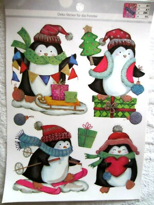XXL Fenstersticker * PINGUINE  * , Blatt ca. 40 cm x 29 cm - Bild 1 von 3