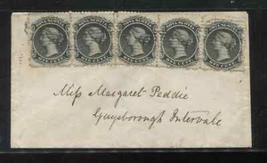 Nova Scotia 1862 cover to Guysborough from Halifax with 5-1860 1 cent stamps - Picture 1 of 1