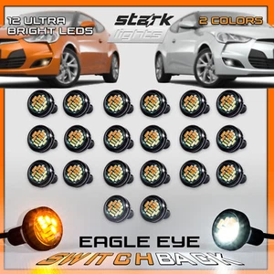 23mm 4014 LED Eagle Eye Light Dual Color White Amber Switchback DRL Lamp 20 PCS - Picture 1 of 5