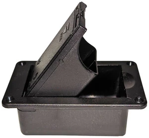 9V Battery Box, Plastic, Panel Mount with 4 Screw Holes (2.71" x 1.61" x 1") - Picture 1 of 1