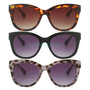 NEW Bifocal Presbyopic Glasses Oversized Sunglasses Square Thick Reading Glasses - Picture 1 of 16
