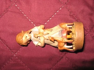 Dolfi-Wood Carving-Girl with Goats-Italy-3" tall - Picture 1 of 6