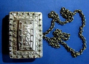 ANTIQUE OTTOMAN SILVER BOX & PENDANT JEWELRY – HANDMADE - Picture 1 of 10