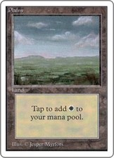 Plains (No Trees) ~ Moderately Played Unlimited MTG Magic UltimateMTG Land Card