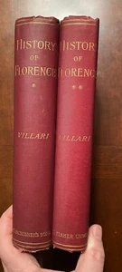 Pasquale Villari, The Two First Centuries of Florentine History, 2 volumes 1895 - Picture 1 of 10