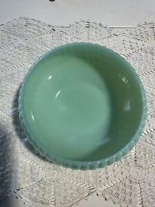 1950's FIRE KING Jadeite Green  Fancy Swirl Ribbed Bulb Bowl