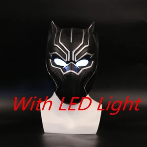 Adult Black Panther LED Mask Helmet Cosplay Superhero Props LED Luminous Helmet - Picture 1 of 10