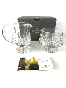 Waterford Crystal Lismore Set Zuccheriera e Cremosa con Piedi Ftd con Scatola - Foto 1 di 6