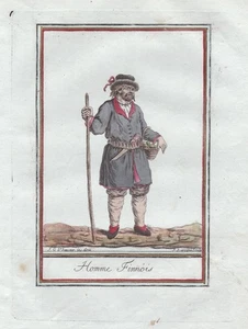 Finnland Finnish man Finland costume Kupferstich Tracht engraving 1780 - Picture 1 of 1