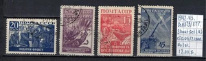 Soviet stamps 1942-43 SC#873-77 Short set CTO OG/2Used C070027 - Picture 1 of 2