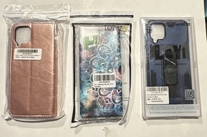 Konvolut 3 Samsung Galaxy A12 Handyhüllen. Geldbörse Rosegold, Mandala, blau - Bild 1 von 6